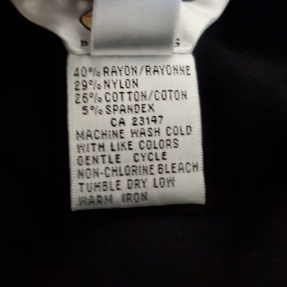 Talbots Petites Womens Sz L Pull On Elastic Waistband Ankle Pants Black Pocket - Picture 13 of 15